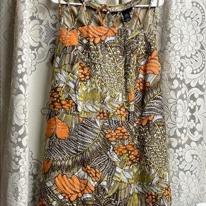 Ashley Stuart Tropical Print Halter Dress